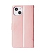 SoFetch Roze Bloemen Vlinders Bookcase Hoesje voor de iPhone 15 Plus