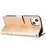 SoFetch Goud Bloemen Vlinders Bookcase Hoesje voor de iPhone 15 Plus