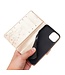 SoFetch Goud Bloemen Vlinders Bookcase Hoesje voor de iPhone 15 Plus