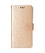 SoFetch Goud Bloemen Vlinders Bookcase Hoesje voor de iPhone 15 Plus