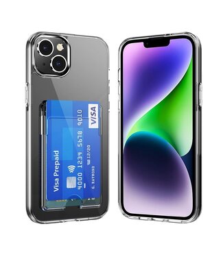 SoFetch Transparant Pasjeshouder Hybride Hoesje iPhone 15 Plus