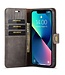 Grijs Splitleder 2-in-1 Hoesje voor de iPhone 15 Plus