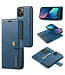 Blauw Splitleder 2-in-1 Hoesje met Koord voor de iPhone 15 Plus