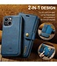 Blauw Splitleder 2-in-1 Hoesje met Koord voor de iPhone 15 Plus