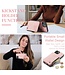 Roze RFID Pasjeshouder Wallet Hoesje voor de iPhone 15 Plus