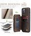 Bruin RFID Pasjeshouder Wallet Hoesje voor de iPhone 15 Plus