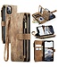 Bruin Pasjeshouders Wallet Hoesje voor de iPhone 15 Plus