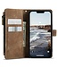 Bruin Pasjeshouders Wallet Hoesje voor de iPhone 15 Plus