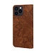 SoFetch Bruin Mandala Bookcase Hoesje met Polsbandje voor de iPhone 15 Plus
