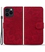 SoFetch Rood Mandala Bookcase Hoesje met Polsbandje voor de iPhone 15 Plus