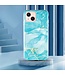 SoFetch Blauw Marmer TPU Hoesje voor de iPhone 15 Plus