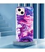 SoFetch Paars Marmer TPU Hoesje voor de iPhone 15 Plus