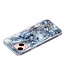 SoFetch Blauw Marmer TPU Hoesje met Polsbandje voor de iPhone 15 Plus