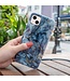 SoFetch Blauw Marmer TPU Hoesje met Polsbandje voor de iPhone 15 Plus