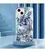 SoFetch Blauw Marmer TPU Hoesje met Polsbandje voor de iPhone 15 Plus