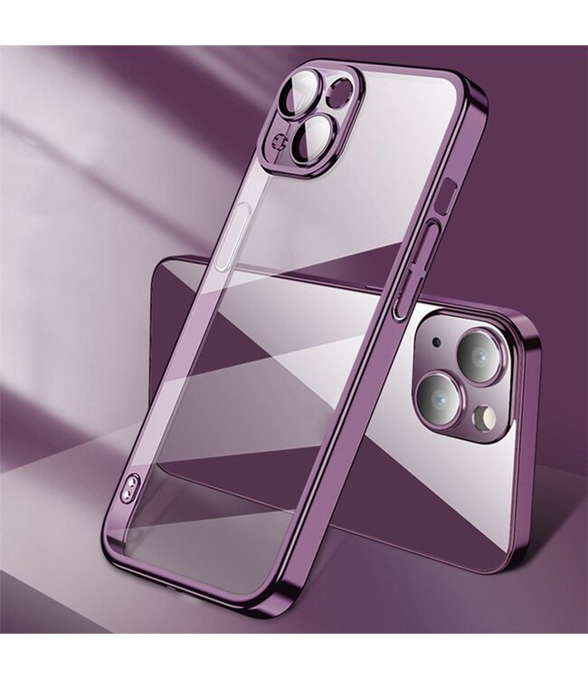 X-Level Paars / Transparant Hybride Hoesje voor de iPhone 15 Plus