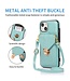 SoFetch Cyaan Wallet Faux Leder Hoesje voor de iPhone 15 Plus