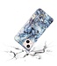 SoFetch Blauw Marmer TPU Hoesje met Polsbandje voor de iPhone 15 Plus