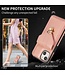SoFetch Rosegoud Wallet Faux Leder Hoesje met Koord voor de iPhone 15 Plus