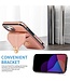 SoFetch Rosegoud Wallet Faux Leder Hoesje met Koord voor de iPhone 15 Plus