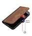 SoFetch Bruin / Zwart Bookcase Hoesje met Handriem voor de iPhone 15 Plus