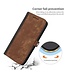 SoFetch Bruin / Zwart Bookcase Hoesje met Handriem voor de iPhone 15 Plus