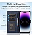 SoFetch Donkerblauw Pasjeshouders Bookcase Hoesje voor de iPhone 15 Plus