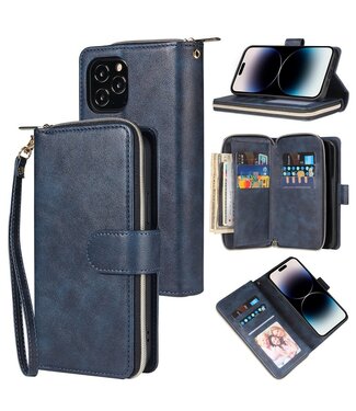 SoFetch Blauw Portemonnee Bookcase Hoesje iPhone 15 Plus