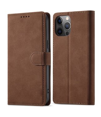 SoFetch Bruin Mat Booktype Hoesje iPhone 15 Plus