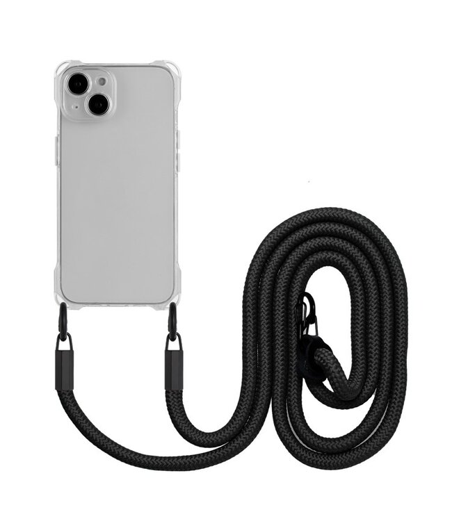 SoFetch Transparant TPU Hoesje met Koord voor de iPhone 15 Plus