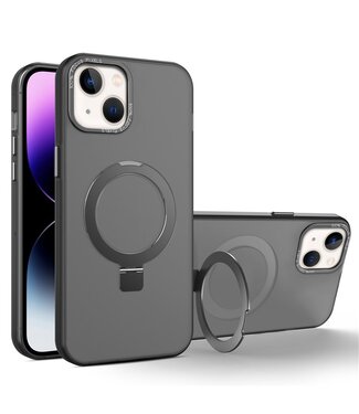 SoFetch Zwart MagSafe Ringhouder Hybride Hoesje iPhone 15 Plus