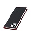 SoFetch Zwart / Rood Litchee Bookcase voor de iPhone 15 Plus