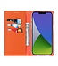 SoFetch Donkerblauw / Rood Litchee Bookcase voor de iPhone 15 Plus