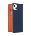 SoFetch Donkerblauw / Rood Litchee Bookcase voor de iPhone 15 Plus