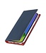 SoFetch Donkerblauw / Rood Litchee Bookcase voor de iPhone 15 Plus