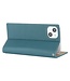 SoFetch Azuurblauw Litchee Bookcase voor de iPhone 15 Plus