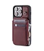 SoFetch Bordeaux Rood RFID Houder Faux Leder Hoesje voor de iPhone 15 Plus