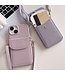 SoFetch Lichtpaars Pasjeshouder Faux Leder Hoesje voor de iPhone 15 Plus