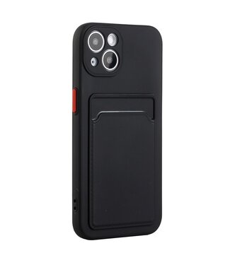 SoFetch Zwart Pasjeshouder TPU Hoesje iPhone 15 Plus