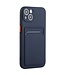 SoFetch Donkerblauw Pasjeshouder TPU Hoesje voor de iPhone 15 Plus