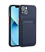 SoFetch Donkerblauw Pasjeshouder TPU Hoesje voor de iPhone 15 Plus