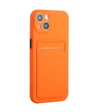 SoFetch Oranje Pasjeshouder TPU Hoesje iPhone 15 Plus