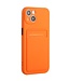 SoFetch Oranje Pasjeshouder TPU Hoesje voor de iPhone 15 Plus