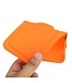 SoFetch Oranje Pasjeshouder TPU Hoesje voor de iPhone 15 Plus