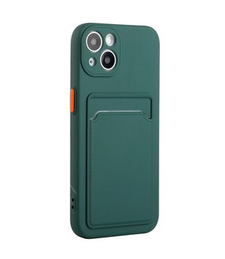 SoFetch Midnight Groen Pasjeshouder TPU Hoesje iPhone 15 Plus
