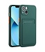 SoFetch Midnight Groen Pasjeshouder TPU Hoesje voor de iPhone 15 Plus