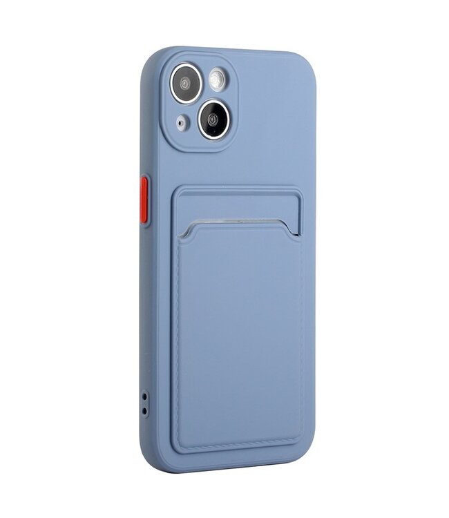 SoFetch Blauw Pasjeshouder TPU Hoesje voor de iPhone 15 Plus