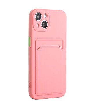 SoFetch Roze Pasjeshouder TPU Hoesje iPhone 15 Plus