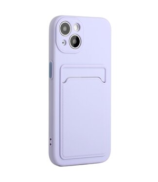 SoFetch Paars Pasjeshouder TPU Hoesje iPhone 15 Plus