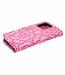 SoFetch Roze Camelia Bookcase Hoesje met Polsbandje voor de iPhone 15 Plus